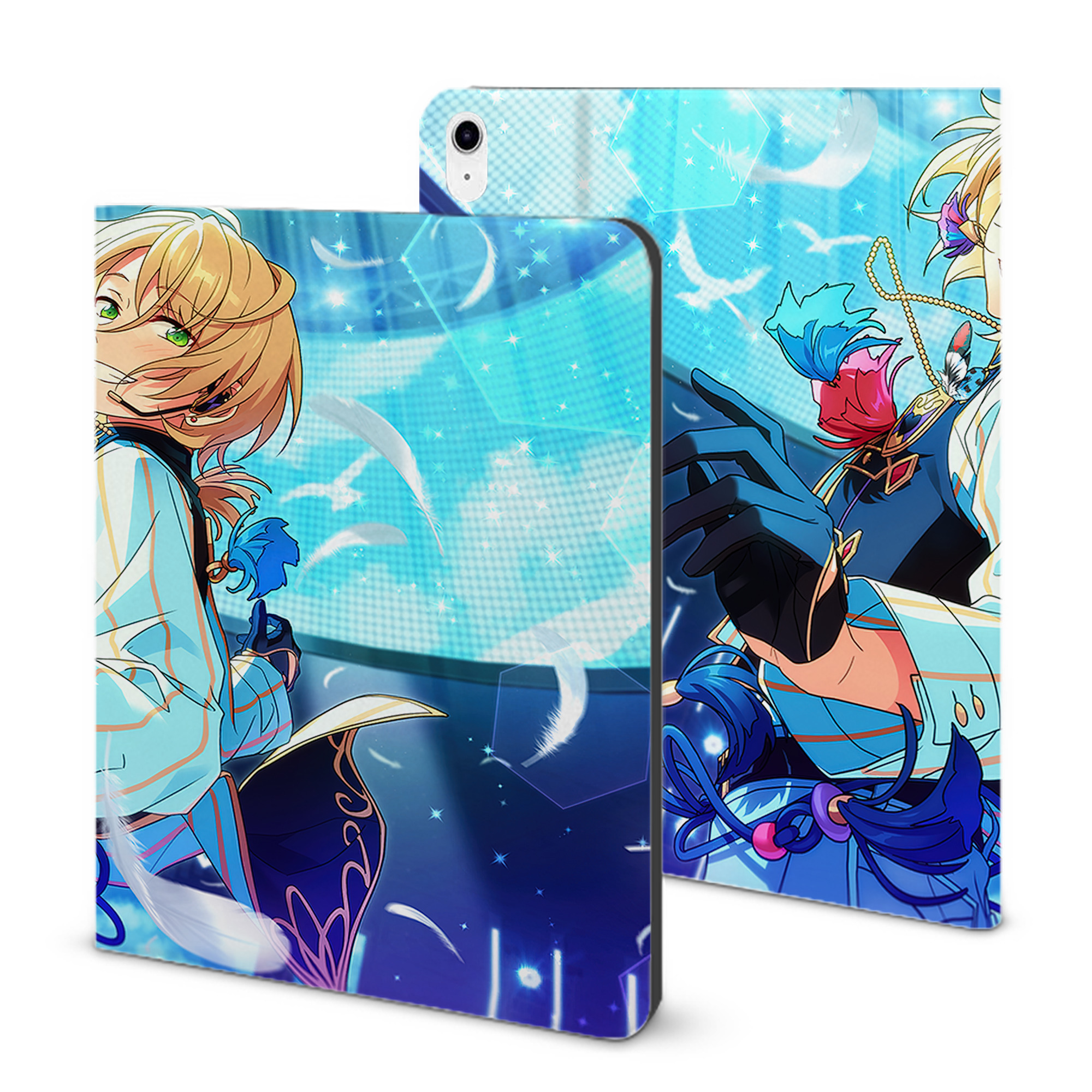（画像用） あんさんぶるスターズ! Ensemble Stars IPad ケース ブック型 PUレザー TPU 耐衝撃 軽量 薄型 ペン収納なし 全面保護 IPad 各モデル対応
